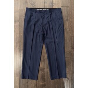 Bocaccio Uomo Dress Pants Size 42X31 Blue Flat Front